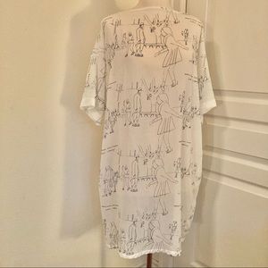 Chiffon Illustration Dress